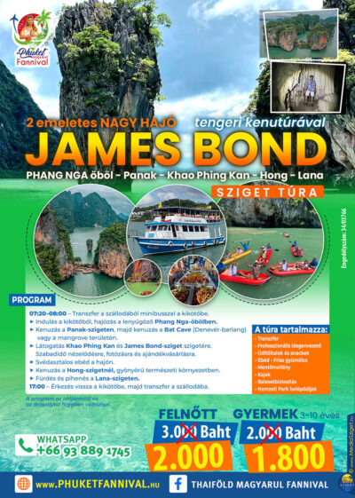 James Bond - 2 emeletes nagy hajóval, tengeri kajakozással