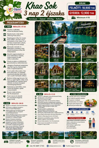 Khaolak - Khao Sok 3 napos hajótúra