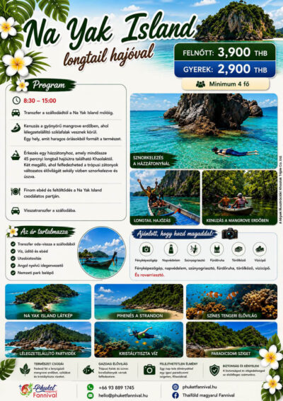 Khaolak - Na Yak sziget túra logtail boattal