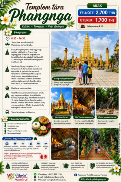 Khaolak - Phangnga templom túra