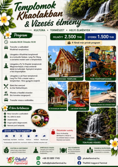 Khaolak - Templomok, vízesés és strandolás