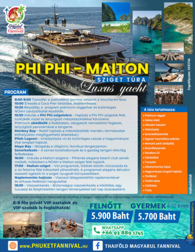 Phi Phi - Maiton - Noah VIP hajótúra