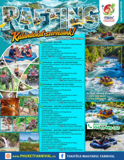 Rafting, vadvízi evezés